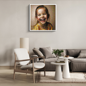 Ontwerp je eigen fotomosaïek van kind foto's als uniek cadeau