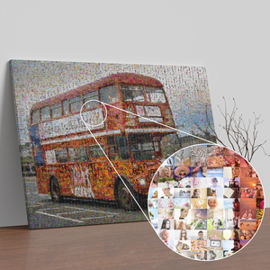 Creëer jouw Londen bus fotomosaïek als uniek cadeau vol herinneringen!