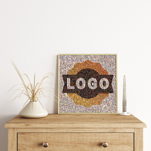 Bedrijfslogo Fotomozaïek met Medewerkersfotos