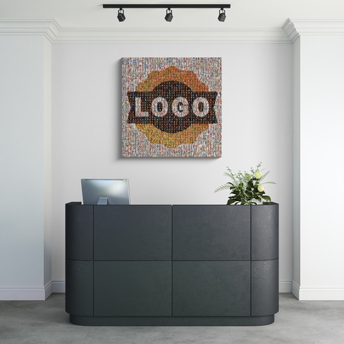 Bedrijfslogo Fotomozaïek met Medewerkersfotos