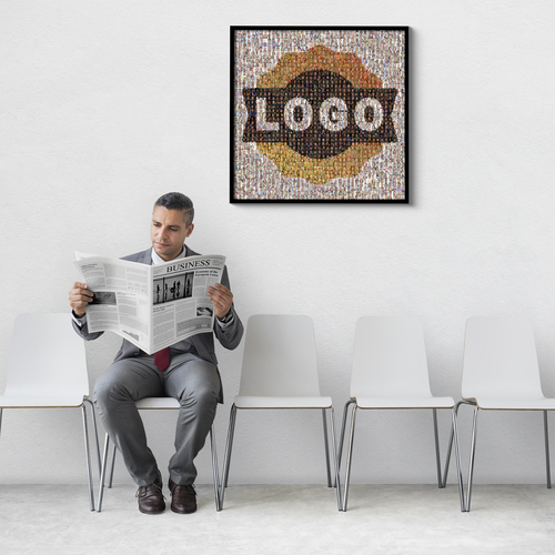 Bedrijfslogo Fotomozaïek met Medewerkersfotos