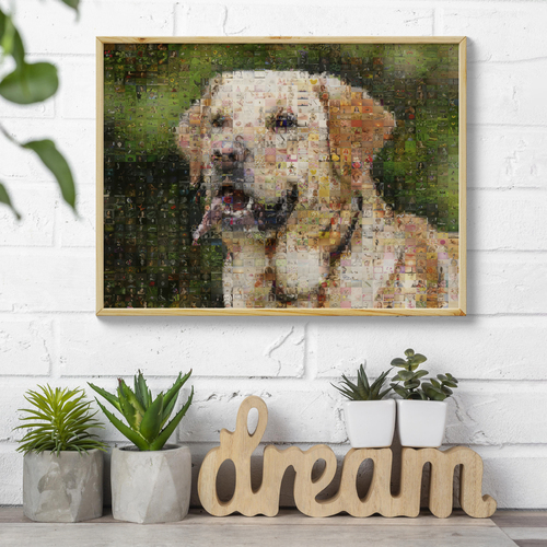 Persoonlijk Foto-Mozaïekportret van Hond