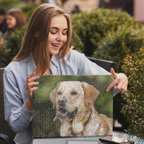 Persoonlijk Foto-Mozaïekportret van Hond
