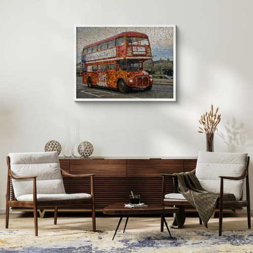 Creëer jouw Londen bus fotomosaïek als uniek cadeau vol herinneringen!