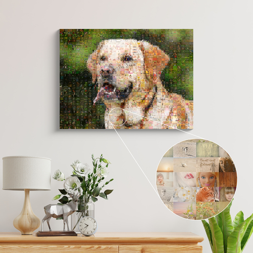 Persoonlijk Foto-Mozaïekportret van Hond