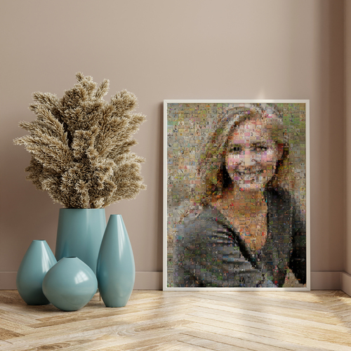 Persoonlijk Fotomozaïek Portret van Vrouw
