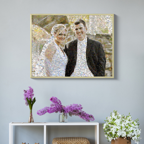 Persoonlijk Fotomozaïek Bruiloftsgeschenk