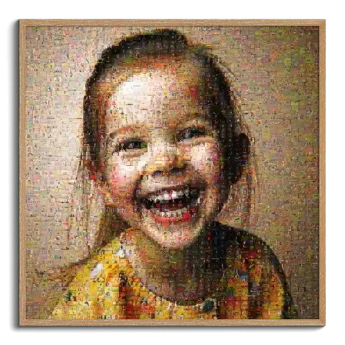 Ontwerp je eigen fotomosaïek van kind foto's als uniek cadeau