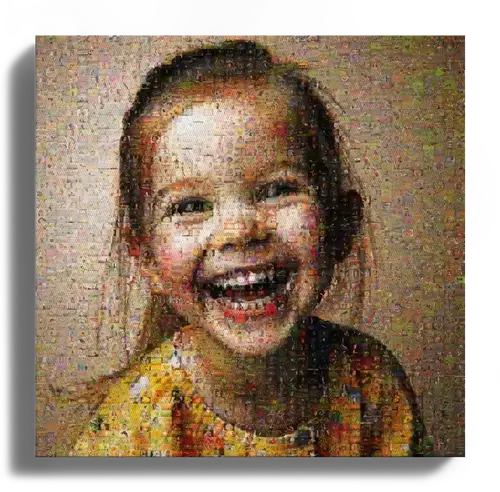 Ontwerp je eigen fotomosaïek van kind foto's als uniek cadeau