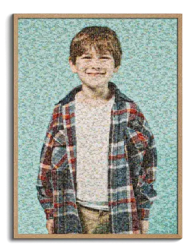 Fotomosaïek van kinderfoto's voor speciale gelegenheden