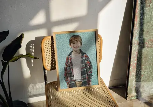 Fotomosaïek van kinderfoto's voor speciale gelegenheden