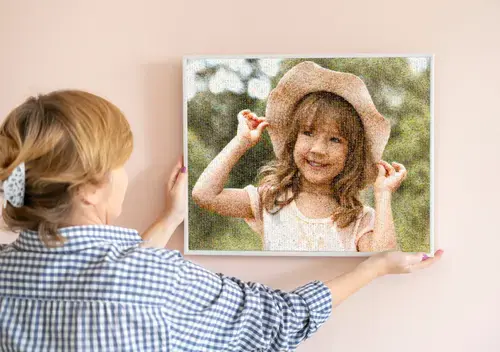 Fotomosaïek van kinderfoto's voor speciale gelegenheden