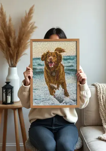 Persoonlijk Foto-Mozaïekportret van Hond