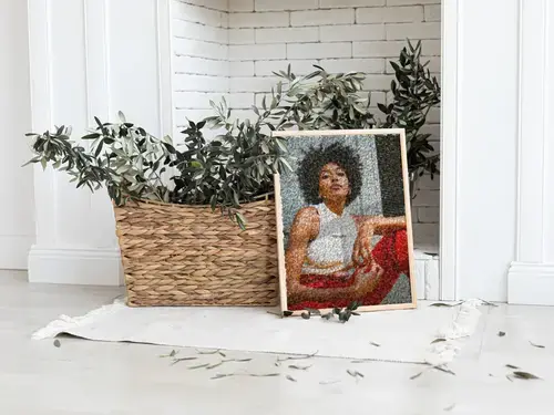 Persoonlijk Fotomozaïek Portret van Vrouw