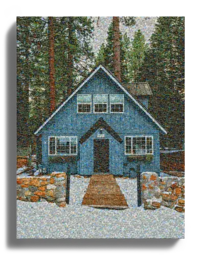 Mosaïekbeeld Huis met Bouwfoto's