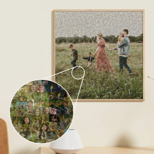 Jaaroverzicht fotomozaïek beeld uit veel foto’s