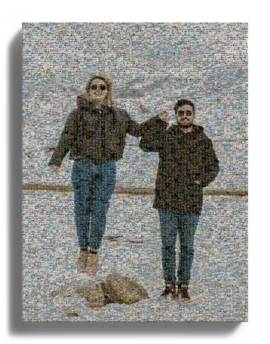 Jaaroverzicht fotomozaïek beeld uit veel foto’s