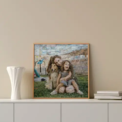 Jaaroverzicht fotomozaïek beeld uit veel foto’s