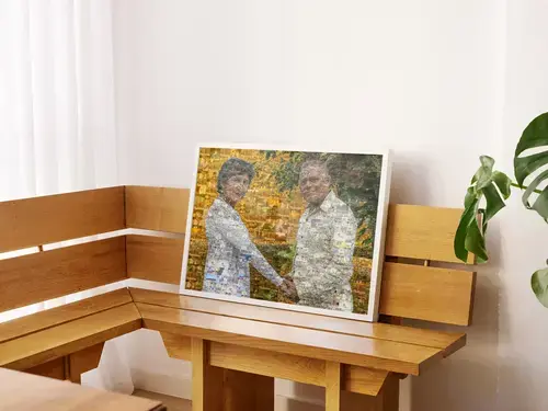 Persoonlijk Fotomozaïek Bruiloftsgeschenk
