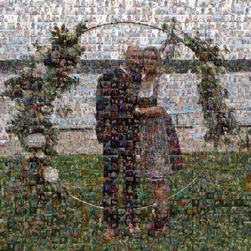 Klantfoto van Rainer voor beoordeling Afdruk Fotomozaïek [Online] Dibond 100x100cm
