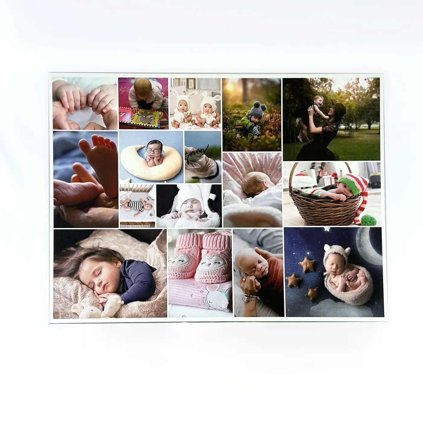 Fotocollage op hardschuimplaat: Vooraanzicht